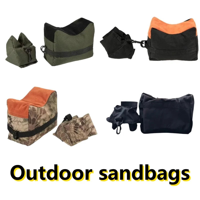 Shooter’s Stability Kit - outdoor sandbags for stabilizing rifles, featuring various sandbag designs.