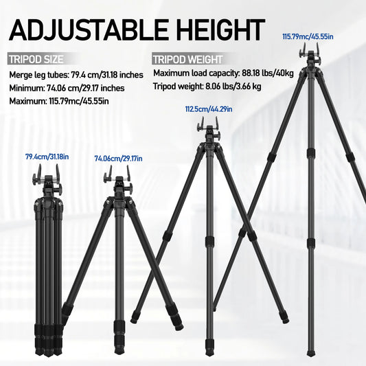 Professional PRS Hunting Tripod — Anodized Aluminum Stability System with Solid Clamp