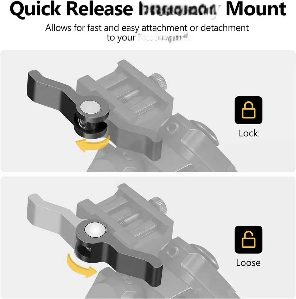 Adjustable Rifle Bipod — 20mm Rail Mount Shooting Support