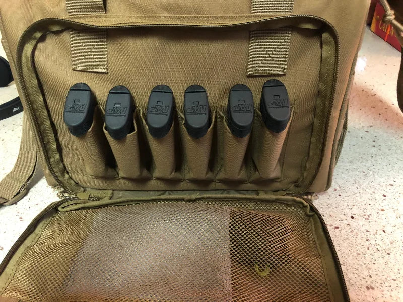 Range Day Essentials Bundle featuring Range Bag, Rest Bag, Knife, and Multitool for all your shooting range needs