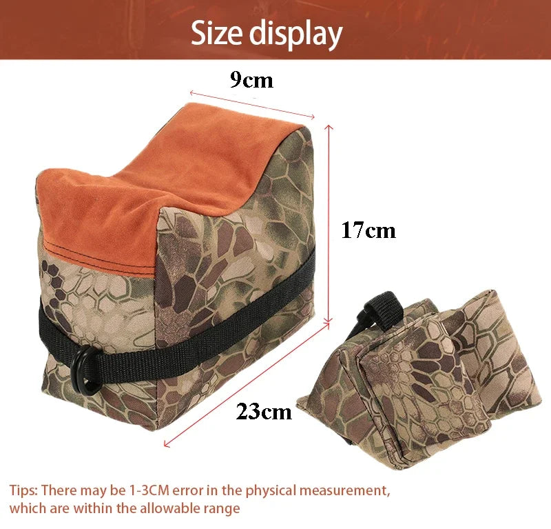 Toren Front & Rear Shooting Sandbag Set — Unfilled 600D Rifle Rest Bags