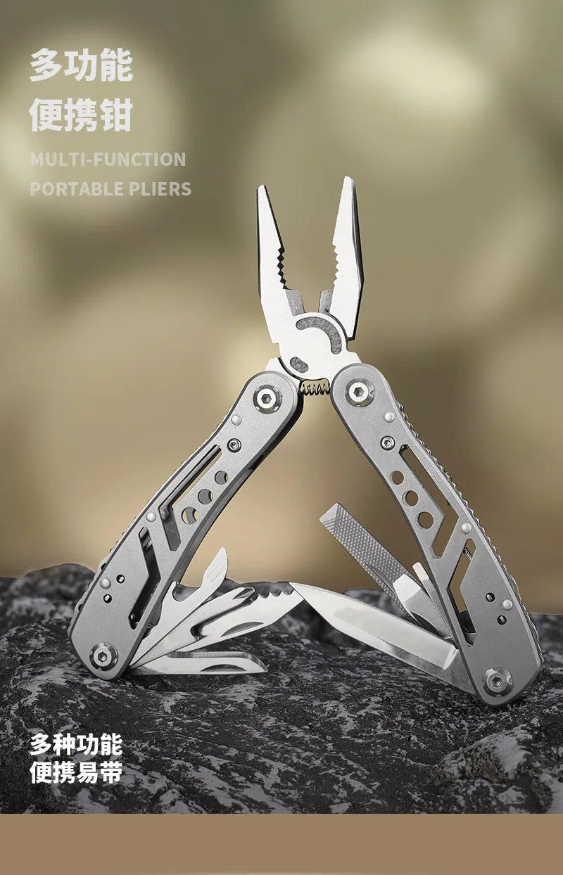 Toren 24-in-1 Folding Multitool Pliers — Full-Size EDC Survival & Field Tool