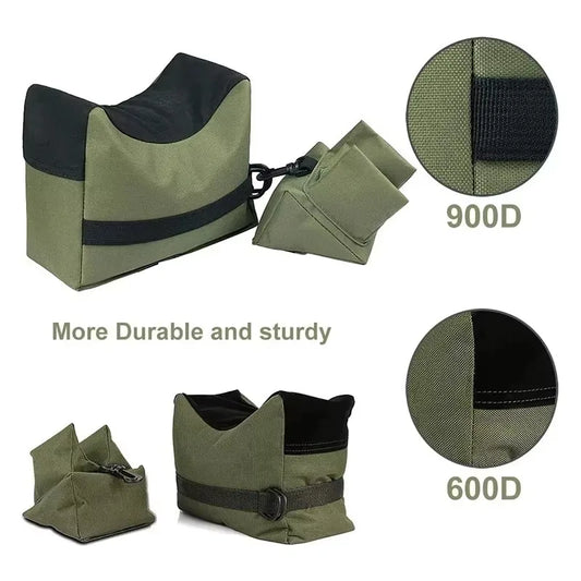 Toren Front & Rear Shooting Sandbag Set — Unfilled 600D Rifle Rest Bags