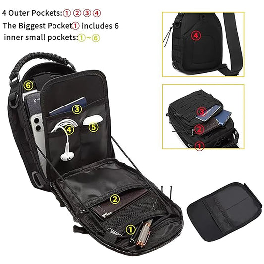 Toren Tactical Sling Pack — Crossbody EDC Shoulder Bag with MOLLE System