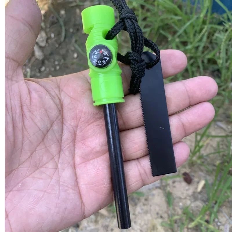 Toren Magnesium Fire Starter Rod — Solid Wood Handle with Scraper